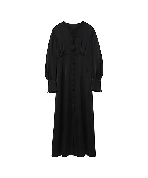 ＜三越伊勢丹/公式＞ クロゴウチ Basic Silk Mluti-Buttoned Dress BLACK