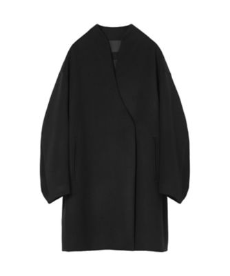 ＜Mame Kurogouchi (Women)＞【送料無料】Ｗｏｏｌ　Ｍｉｄｄｌｅ　Ｌｅｎｇｔｈ　Ｃｏｌｌａｒｌｅｓｓ　Ｃｏａｔ　ＭＫ０６０７ーＣＯ０２７