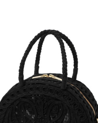 Mame Kurogouchi (Women)/マメ クロゴウチ Cording Embroidery DEMI Lune Handbag BEIGE F 本体:ナイロン100%コード:リネン 89%、ナイロン 11%刺繍糸:キュプラ 100%部分使い:牛革 レディース