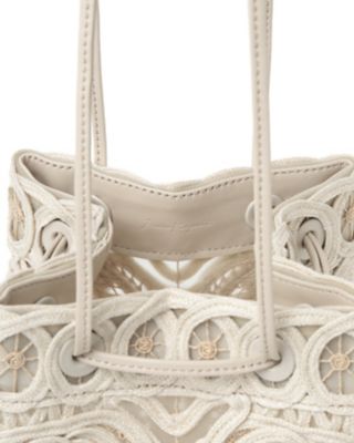 Cording Embroidery Bucket Bag