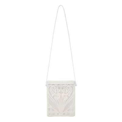 新品 mame Cording Embroidery Pouch white