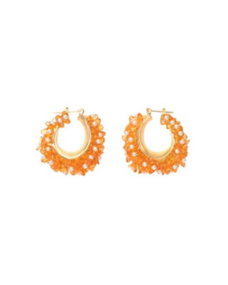 Mame Kurogouch Osmanthus Motif Earrings-