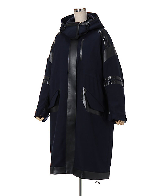 Shadow Patched Wool Hooded Coat | guardline.kz