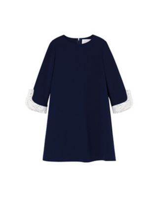  クロゴウチ Lace Cuffs A-Line Kids Dress NAVY NAVY ワンピース・ドレス