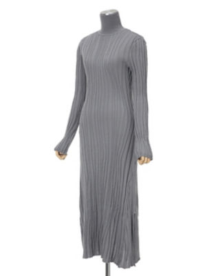 状態mame　Winding Ribbed Knitted Dress