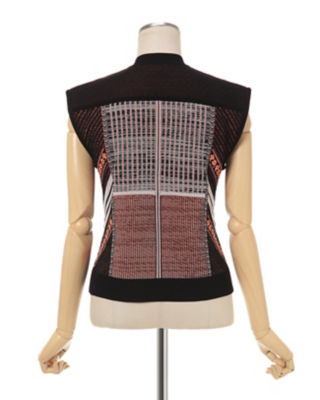 Osmanthus Motif Jacquard Knitted Vest