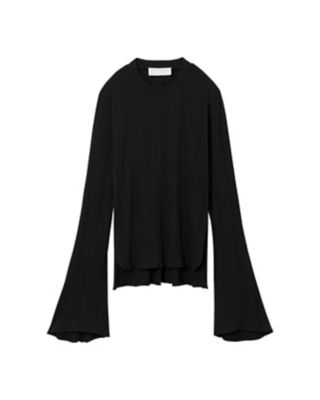Mame - Crew Neck Ribbed Jersey Top