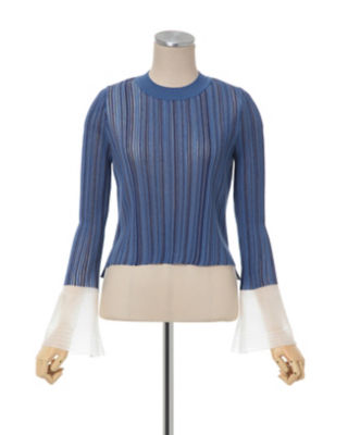 Mame Ribbed Knit Top With Laced Cuff | www.fleettracktz.com