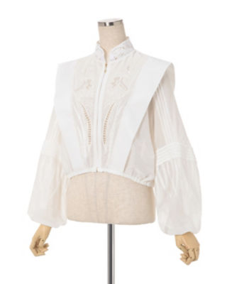 Silk Cotton Botanical Embroidery Jacket | guardline.kz