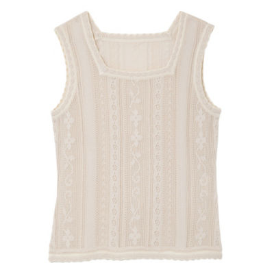 Ｔｒａｄｉｔｉｏｎａｌ　Ｃｕｒｔａｉｎ　Ｌａｃｅ　Ｋｎｉｔｔｅｄ　Ｔｏｐ