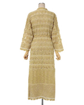 Mame ロングカーディガン wrap-front knitted dress-