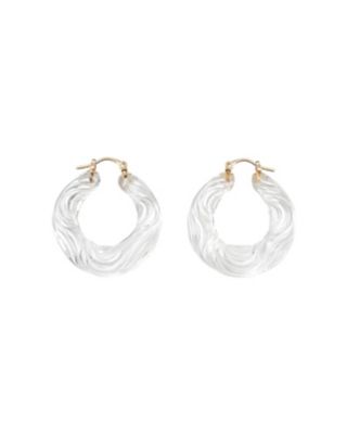 Mame Kurogouchi Glass Round Earrings-