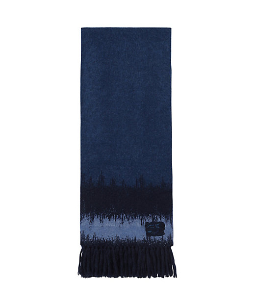 ＜三越伊勢丹/公式＞ クロゴウチ Wool Mohair Knitted Scarf BLUE スカーフ・ショール
