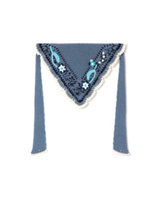 Ｆｌｏｒａｌ Ｍｏｔｉｆ Ｈａｎｄ－Ｋｎｉｔｔｅｄ Ｓｃａｒｆ