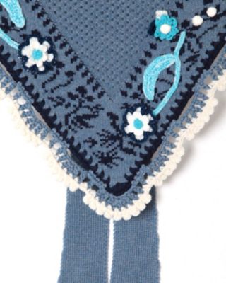 Ｆｌｏｒａｌ Ｍｏｔｉｆ Ｈａｎｄ－Ｋｎｉｔｔｅｄ Ｓｃａｒｆ