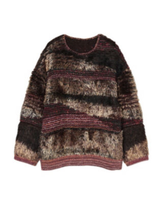 ＜Mame Kurogouchi (Women)＞Ｍｏｕｎｔａｉｎｓｃａｐｅ　Ｇｒａｄａｔｉｏｎ　Ｋｎｉｔｔｅｄ　Ｐｕｌｌｏｖｅｒ