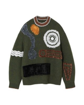 Jomon Pattern Knitted Pullover | labiela.com