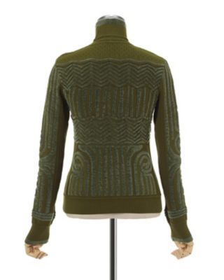 Ｊｏｍｏｎ　Ｐａｔｔｅｒｎ　Ｈｉｇｈ　Ｎｅｃｋ　Ｋｎｉｔｔｅｄ　Ｔｏｐ