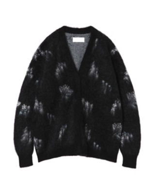  クロゴウチ Wool Mohair Floral Knitted Cardigan BLACK トップス