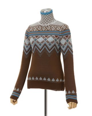 伊勢丹新宿店別注 Fair Isle High Neck Knitted Top-