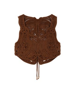 Cord Embroidery Vest