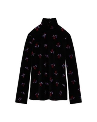 Ｆｌｏｒａｌ Ｖｅｌｏｕｒ Ｊａｃｑｕａｒｄ Ｈｉｇｈ Ｎｅｃｋ 