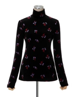 Ｆｌｏｒａｌ Ｖｅｌｏｕｒ Ｊａｃｑｕａｒｄ Ｈｉｇｈ Ｎｅｃｋ