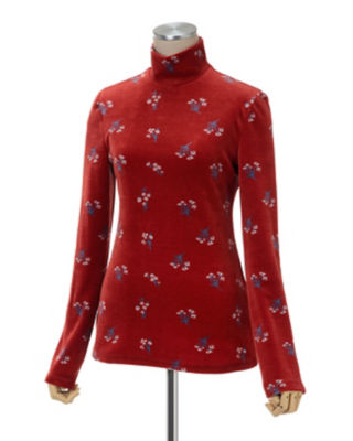 Ｆｌｏｒａｌ Ｖｅｌｏｕｒ Ｊａｃｑｕａｒｄ Ｈｉｇｈ Ｎｅｃｋ