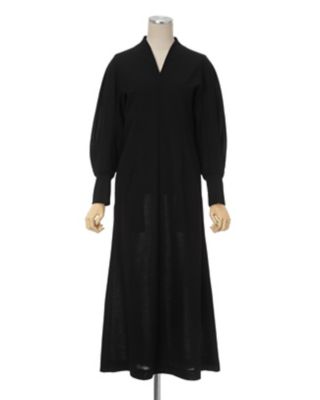 V－Neck Classic Cotton Dress | Mame