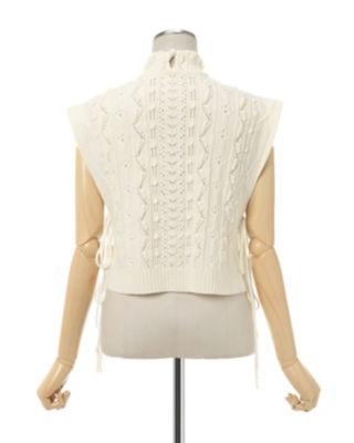 Floral Motif Hand Knitted Vest　美品　希少Mate