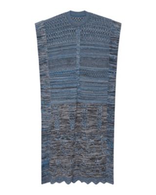 マメマメMulti-Pattern Sleeveless Knitted Dress