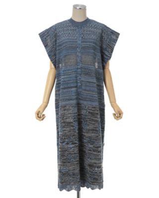 Ｍｕｌｔｉ－Ｐａｔｔｅｒｎ　Ｓｌｅｅｖｅｌｅｓｓ　Ｋｎｉｔｔｅｄ　Ｄｒｅｓｓ