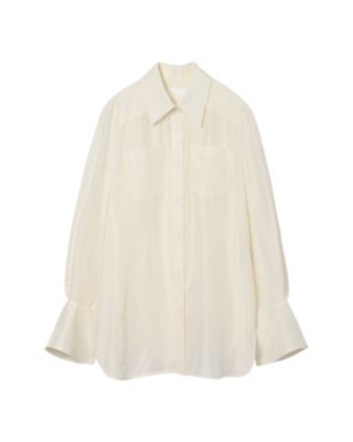 ＜Mame Kurogouchi (Women)＞Ｖｏｌｕｍｅ　Ｓｌｅｅｖｅ　Ｓｈｉｒｔ