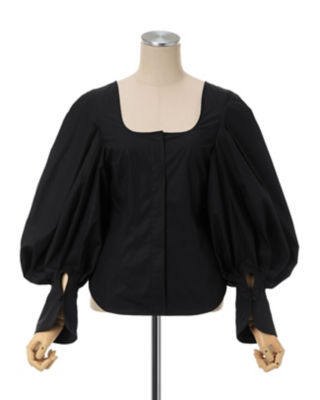 Square Neck Puff Sleeve Shirt | Mame 