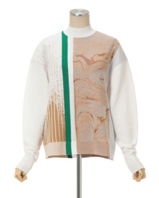 mame Marble Jacquard Knitted Pullover