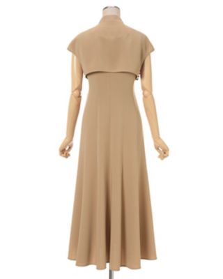 Flared Hole Dress with Leather Belt 
