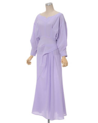 mame  Crepe  Wide Neck Classic Dress2回着用のみの美品です