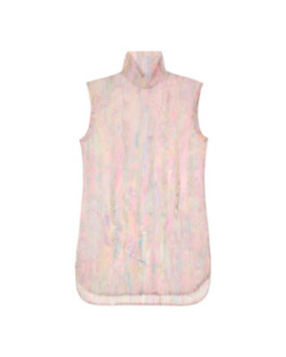 Marble Print Sheer Jersey Dress  pink