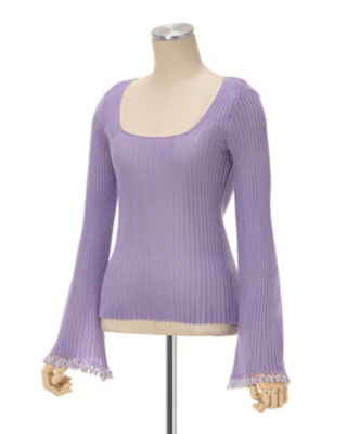 お取り置きfetico FLARED SLEEVE KNIT TOP size2-toeic.or.id