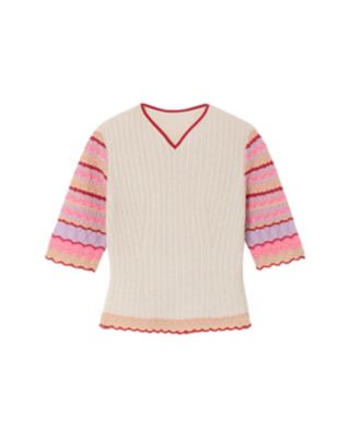 Ｍｕｌｔｉ　Ｐａｔｔｅｒｎ　Ｋｎｉｔｔｅｄ　Ｔｏｐ