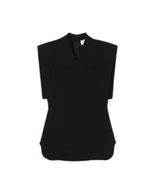 2022年春夏 Mame Crepe Buttoned V-Neck Top ちりめんトップス | www