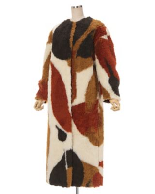 Ｓｌｉｖｅｒ　Ｋｎｉｔｔｅｄ　Ｆｌｕｆｆｙ　Ｗｏｏｌ　Ｉ－Ｌｉｎｅ　Ｃｏａｔ