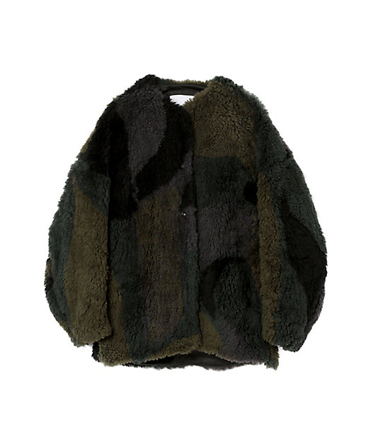 ＜三越伊勢丹/公式＞ クロゴウチ Sliver Knitted Fluffy Wool Jacket KHAKI