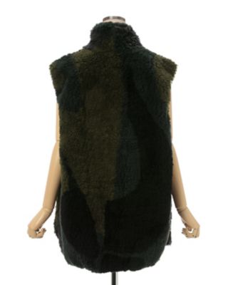 Ｓｌｉｖｅｒ　Ｋｎｉｔｔｅｄ　Ｆｌｕｆｆｙ　Ｗｏｏｌ　Ｖｅｓｔ