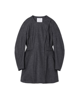 ＜Mame Kurogouchi (Women)＞Ｗｏｏｌ　Ｔｒｉｃｏｔ　Ｆｌａｐ　Ｊａｃｋｅｔ