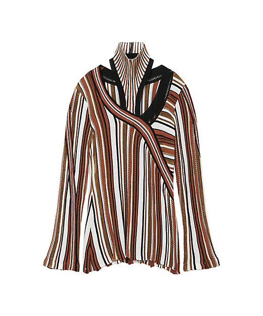 Stripe Jacquard High Neck Stripe Jacquard High Neck
