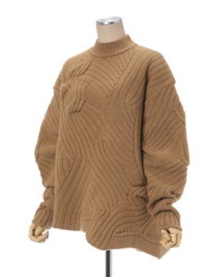 Ｂａｓｋｅｔ Ｍｏｔｉｆ Ｃａｂｌｅ Ｓｔｉｔｃｈ Ｋｎｉｔｔｅｄ Ｐｕｌｌｏｖｅｒ | Mame Kurogouchi (Women)/マメ  クロゴウチ | 三越伊勢丹オンラインストア・通販【公式】