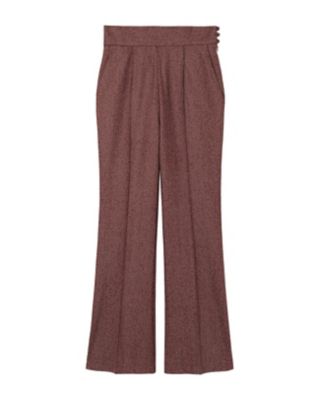 ＜Mame Kurogouchi (Women)＞Ｗｏｏｌ　Ｔｒｉｃｏｔ　Ｆｌａｒｅｄ　Ｔｒｏｕｓｅｒｓ