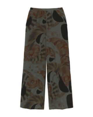  クロゴウチ Marble Print Trousers KHAKI