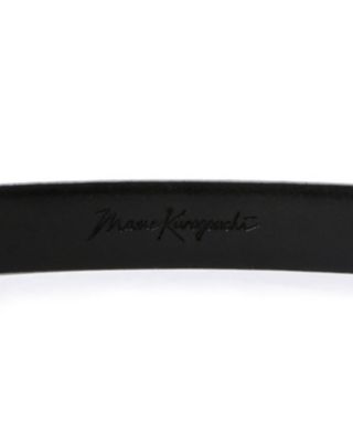 Mame Kurogouchi♡ Cow Hide Leather Narrow Belt- BLACK Cow Hide Leather Narrow Belt - navy - Mame Kurogouchi